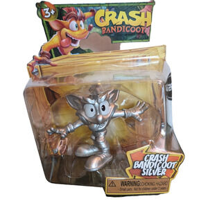 Crash Bandicoot Silver Jakks Figure 3 inch Brand New Sealed